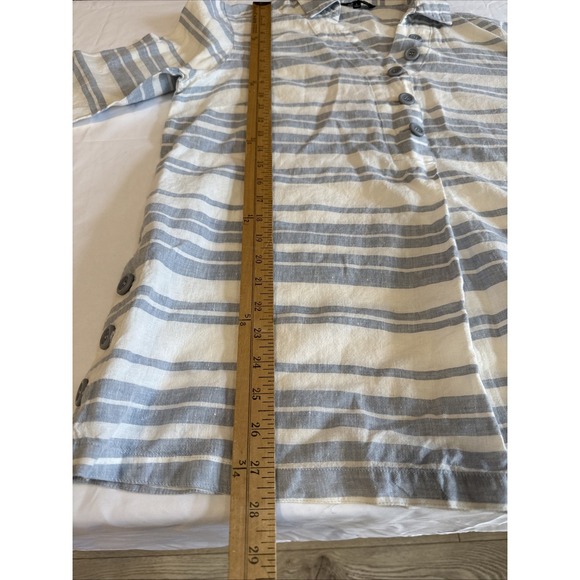 John Mark 100% Linen Button Blouse L Coastal Resortwear Laganlook Office Beach - Picture 10 of 11